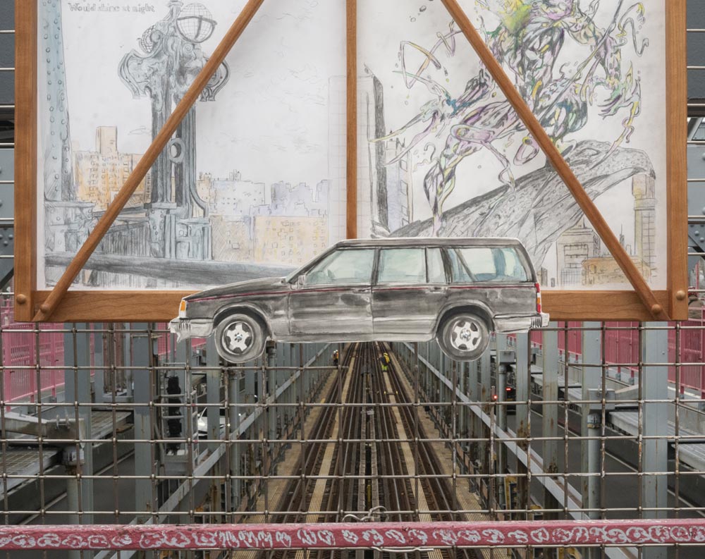 GLUTCH — Bora Akincitürk and Mario Miron presented by Sinkhole project at the Williamsburg bridge, New York