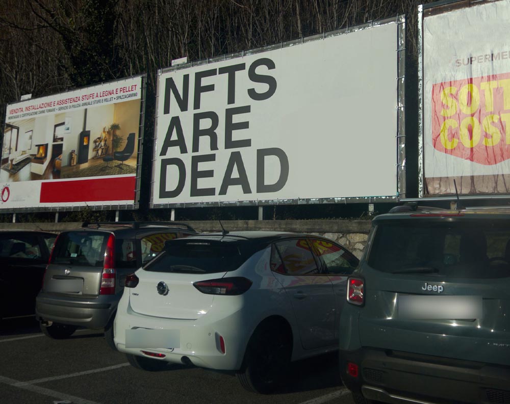 NFTS ARE DEAD — Intervention in various locations in Italy by Skygolpe